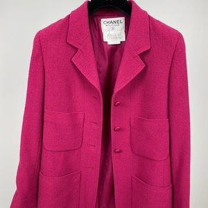 Chanel Tweed Boucle Fushia Jacket